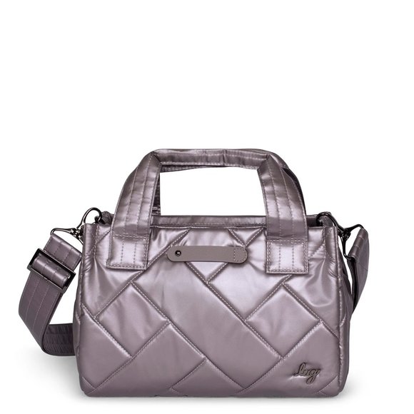 lug Bags Nwt Lug Jitterbug Quilted Crossbody In Pearl Metallic